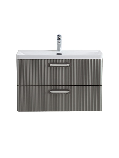 BelBagno Тумба с раковиной Due 80 подвесная Сатин ручки Белые – картинка-5