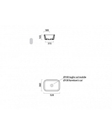 GSI Накладная раковина Traccia 6982011 52 см – фотография-2