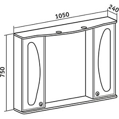Runo Зеркало-шкаф для ванной Линда Люкс 105 – фотография-2