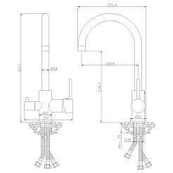 Rossinka Смеситель для кухни Z35-28-Sand – фотография-2