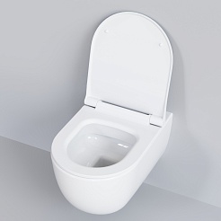 Ambassador Сиденье для унитаза Abner тонкое белое – фотография-5