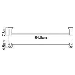 WasserKRAFT Штанга для полотенец "Donau K-9430" – фотография-3