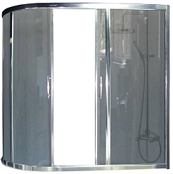 Royal Bath Шторка на ванну RB 150AZUR-G серая – фотография-1