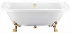 Фэма Акриловая ванна "Elena 168", ножки золото, покрытие RAL матовое 