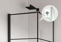 BERGES Wasserhaus Душевой уголок Dark 90x90 L 061020L – фотография-3