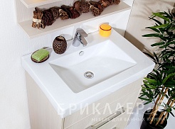 Бриклаер Тумба с раковиной Чили 80 светлая лиственница – фотография-2