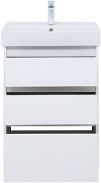 Aquanet Тумба с раковиной Nova Lite 60 белая глянцевая – фотография-7