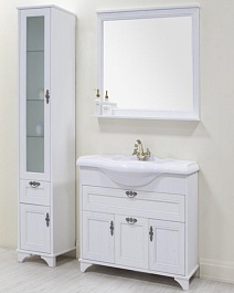 Акватон Мебель для ванной "Идель 85" дуб белый, рак. America – фотография-1