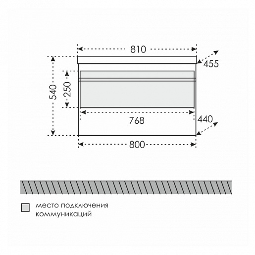 СанТа Мебель для ванной Марс 80 подвесная – картинка-4