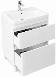 Vivon Тумба с раковиной Atwood 60 напольная белая матовая – фотография-7