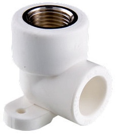 Политэк Угольник PPR белый с креплением ВР 25 х 1/2" (437409) – фотография-2