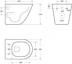 BelBagno Унитаз подвесной Sfera-Tor BB046CH-TOR/BB105SC смыв TORNADO – фотография-5