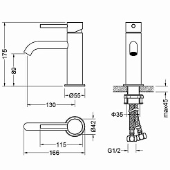 Aquatek Смеситель для раковины Европа AQ1310CR хром – фотография-2