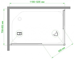 Royal Bath Душевой уголок 120/80 HPD RB8120HPD-T-BL  – фотография-3