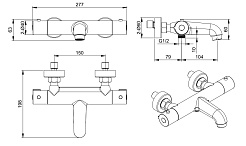 Aquatek Смеситель для ванны с душем Вега AQ1043MB матовый черный – фотография-8