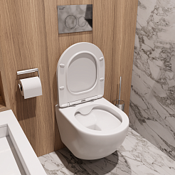 Ceruttispa Унитаз подвесной Sella Aria MW CT9161 белый матовый – фотография-5