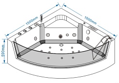 Grossman Акриловая ванна GR-15000 150x150 с гидромассажем – фотография-7