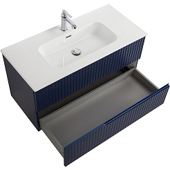 Cezares Тумба с раковиной Duet-N 100 подвесная sapfiro – фотография-8