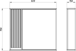 ASB-Mebel Зеркальный шкаф Мирано 85 R слоновая кость – фотография-5