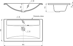 Бриклаер Тумба с раковиной Форест 80 Mario подвесная белый/дуб золотой – фотография-7