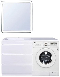 Style Line Мебель для ванной Даллас 140 L Люкс Plus белая – фотография-1