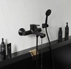 Mixline Смеситель для ванны 35k ML23-01 "Round Black" чёрный – фотография-3