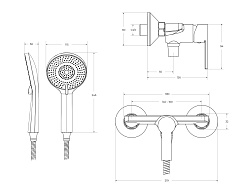 BelBagno Душевая система Aurora AURORA-ESDM-CRM хром – фотография-3