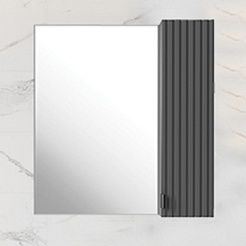 ASB-Mebel Зеркальный шкаф Дора 60 R серый – фотография-2