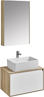Акватон Мебель для ванной Либерти 70 Mila 50 белая/дуб эльвезия