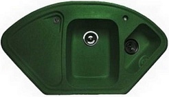 Granfest Мойка кухонная Corner GF-C1040E Зеленый угловая – фотография-1
