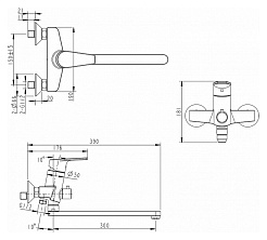 Promo Смеситель для ванны Line F65299C-1L – фотография-2
