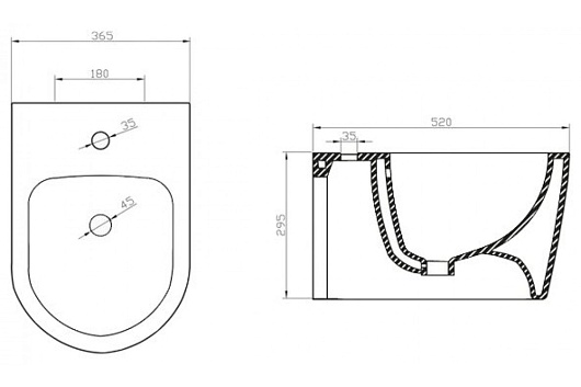 BelBagno Биде подвесное Marino BB105BH – картинка-5