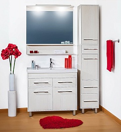 Бриклаер Тумба с раковиной Чили 90 светлая лиственница – фотография-2