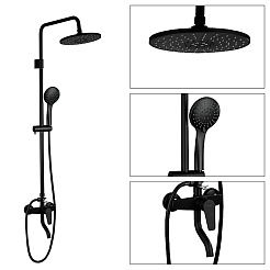 Frap Душевая стойка F2429 черная – фотография-2