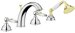 Webert Смеситель Alexandra AL730101017 хром/золото, на борт ванны – фотография-1