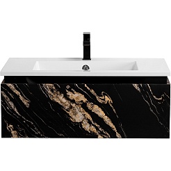 Cezares Тумба с раковиной Slider 80 с 2 ящиками подвесная чёрный фьюжн – фотография-13