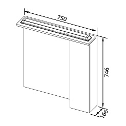 Aquanet Зеркальный шкаф Тиана 75 венге – фотография-5