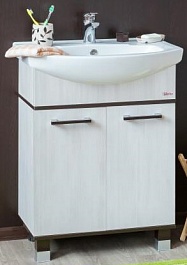 Sanflor Тумба для умывальника Толедо 75 венге, северное дерево светлое – фотография-1