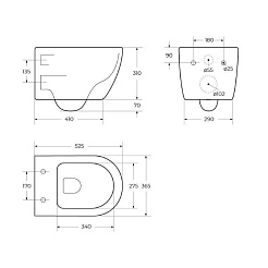 BelBagno Унитаз подвесной Tre BB8001CHR/SC – фотография-13