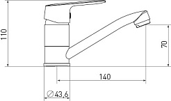 Tokito Смеситель для раковины YAMANASHI хром TOK-YAM-1012 – фотография-2