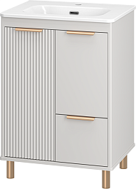 Brevita Мебель для ванной Risacca Crema 60 серая – фотография-6