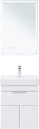 Aquanet Мебель для ванной Ирис New 50 подвесная белая глянцевая – фотография-1