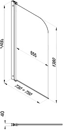 Triton Шторка на ванну Соло 75x140 – фотография-4