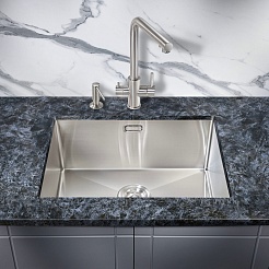 Milacio Мойка кухонная Denia 58 Steel нержавеющая сталь – фотография-6