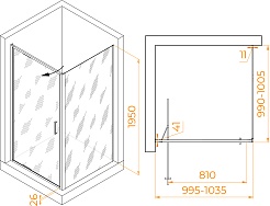 RGW Душевой уголок Stilvoll SV-135B 100x100 профиль черный стекло прозрачное – фотография-6