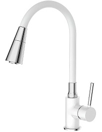 Frap Смеситель для кухни H44-8 F4044-8 белый – фотография-1