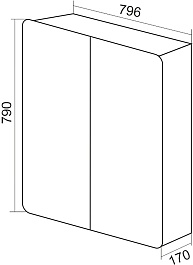 Mixline Мебель для ванной Вектор 90 подвесная белая – фотография-17