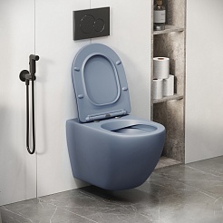 Grossman Унитаз подвесной Color GR-4411BSMS-21 голубой матовый – фотография-9