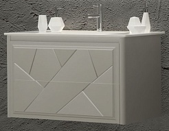  Тумба с раковиной Луиджи 90 серый матовый – фотография-1