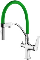 Lemark Смеситель для кухни Comfort LM3074C-Green зеленый/хром